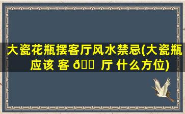 大瓷花瓶摆客厅风水禁忌(大瓷瓶 应该 客 🐠 厅 什么方位)